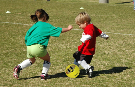 GRS Simba Synthetic Leather Kids-Zone-Sports Football Soccer Toy Ball for 3-8 Years Kids, Size 3 - Simba (Orange)