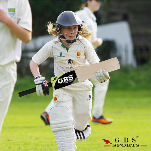 GRS KidsZone Popular Willow Cricket Bat with Wicket Set & 1 Tennis Ball for Kids (Size 3, Age 6-10 Year Old Kids) Multicolor