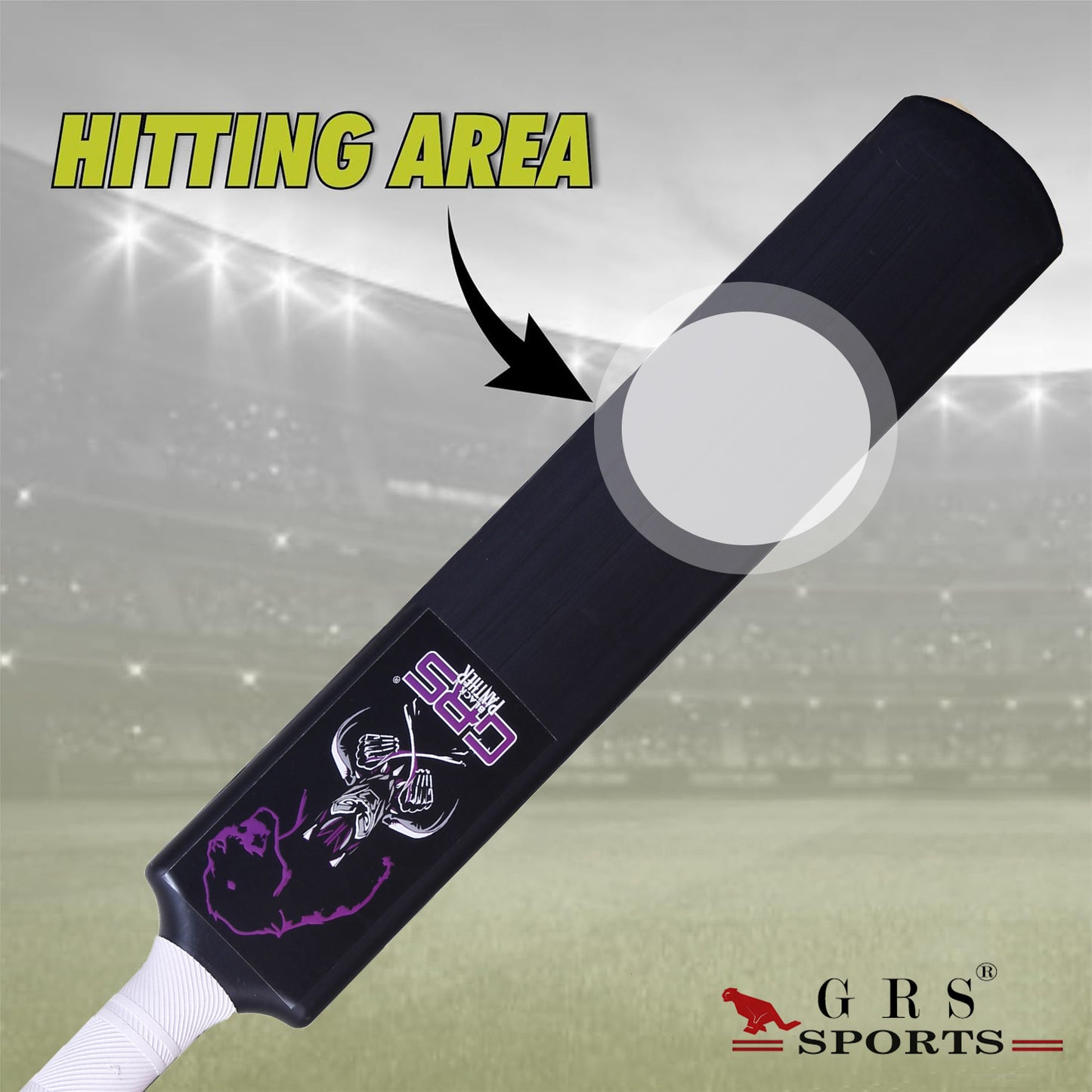 GRS Black Panther Edition Plastic Cricket Bat – Size 3 | Premium Black Bat for Kids Aged 6–10 | Lightweight, Durable & Hero-Inspired Design