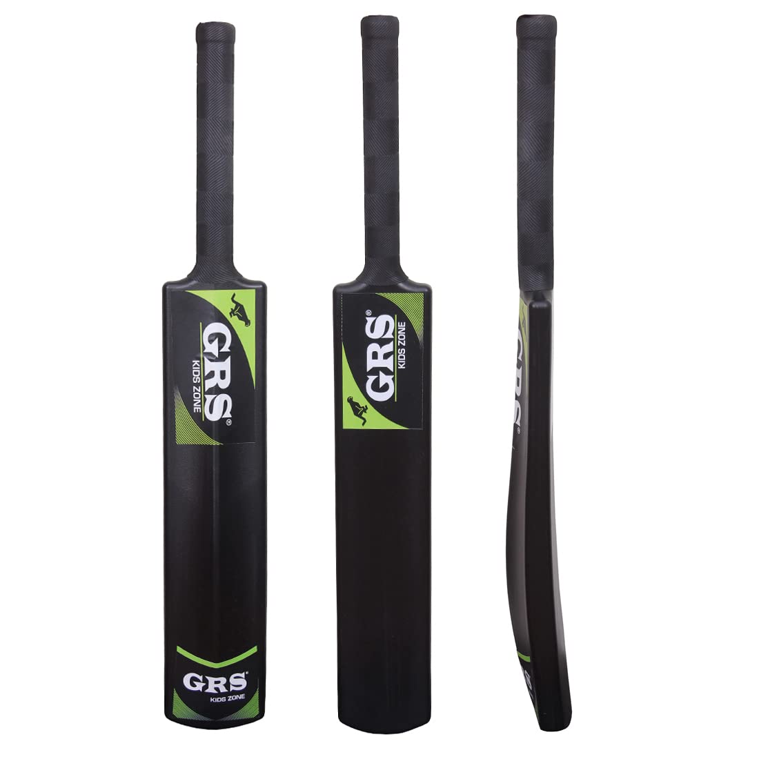 GRS Zone Heavy Grade Hard Plastic Cricket Bat with Wicket Set Floro & 1 Tennis Ball for Kids (Size 3, Age 6-10 Year Old Kids), Strong Plastic